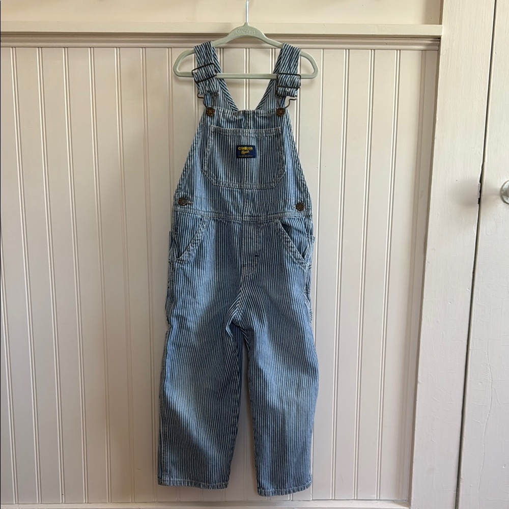 OshKosh B’gosh striped overalls
